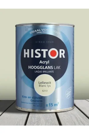 Veilige Betaling Histor Perfect Finish Acryl Hoogglans Leliewit Duurzame Afwerking voor Binnen